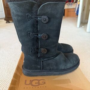 UGG Classic Tall Button II Boot - Black